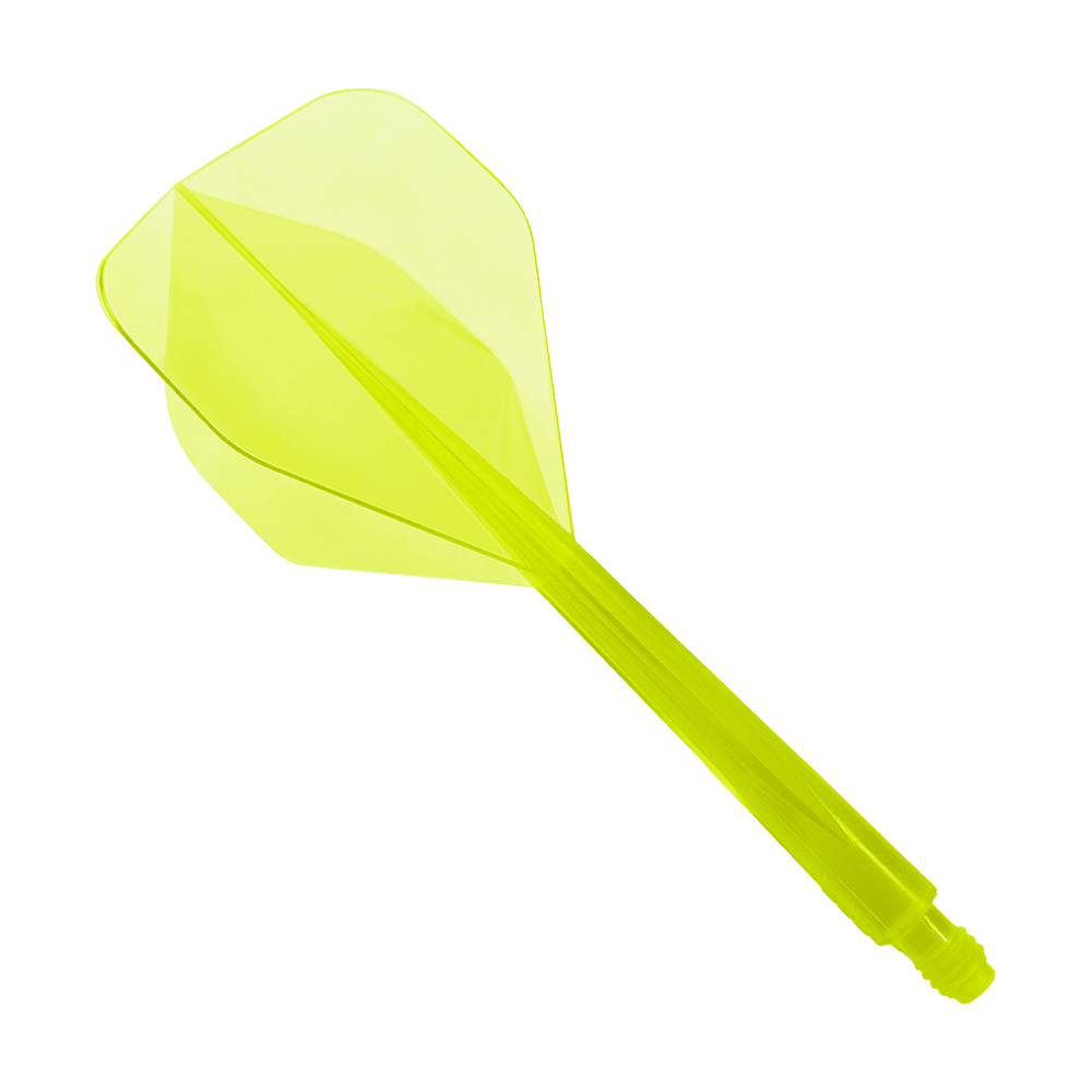 Dies ist das Produkt "Condor Axe Neon Yellow Flight-System Standard". Es handelt sich um ein leuchtend gelbes Dart-Flightsystem mit einer Standard-Form.